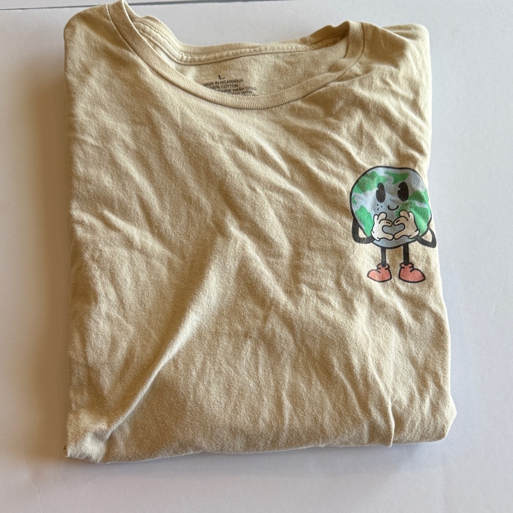 Tilly's Tan Tee with Earth Graphic